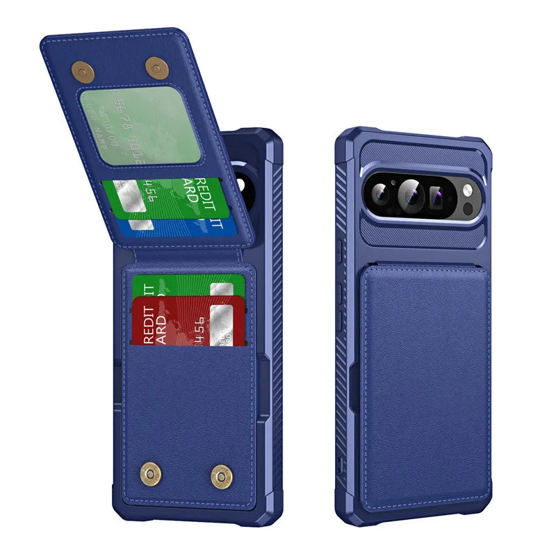 New PU Leather Flip Wallet Card Slot Bag Stand Back Case for Google Pixel 10 A 9 8 7 Pro XL A Shockproof Protective Phone Cover