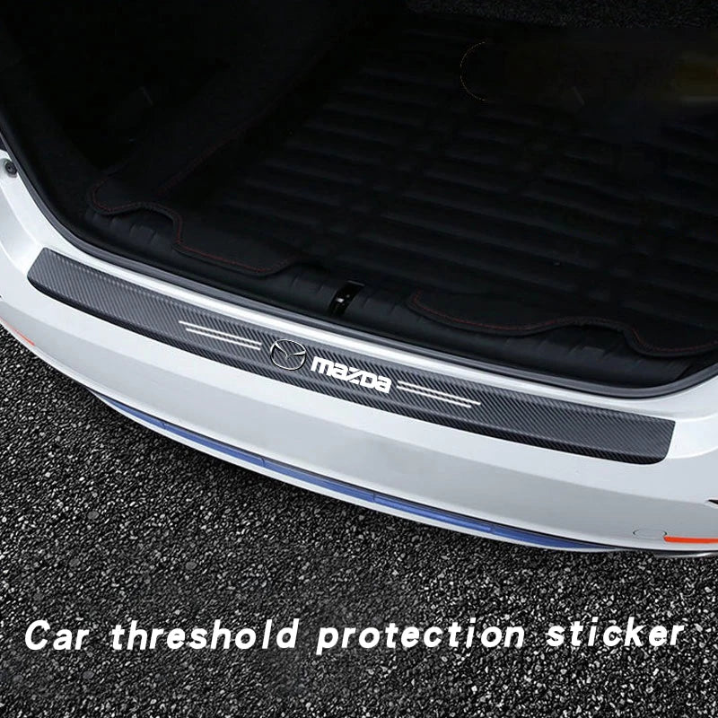 Car Door Sill Protector Carbon Fiber Threshold Stickers for Mazda 3 bk bl bj bn 323 Axela Atenza CX-3 CX-4 CX5 CX-7 CX-9 Auto
