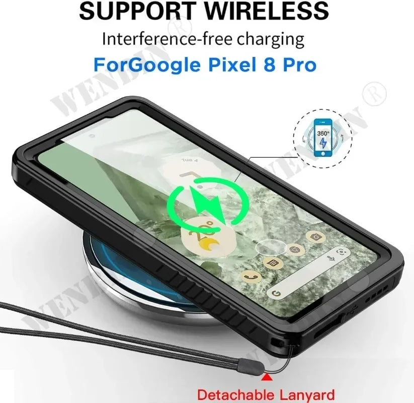 IP68 Luxury Waterproof Case Google Pixel 10 9 8 7 Pro XL 7A Snow Dust Shock Proof 360° Underwater IP68 Certified Cover