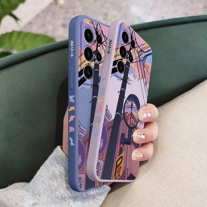 Dusk Intersection Phone Case For Samsung Galaxy S25 S24 S23 S22 S21 S20 S10 S10E S9 Ultra Plus FE Note 20 Ultra 10 9 Plus Cover
