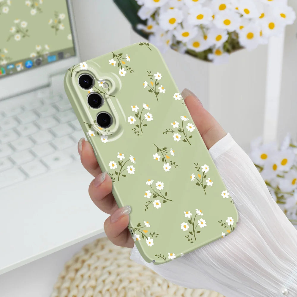 Sunshine Flower Phone Case For Samsung Galaxy S25 S24 S23 S22 S21 S20 Plus Ultra FE 5G Film Hard Cover