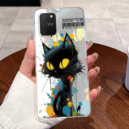 Casing For Samsung S10 Lite Case G770F Aesthetic Cute Cat Fashion Transparent Back Cover For Samsung Galaxy S10 Lite Phone Case