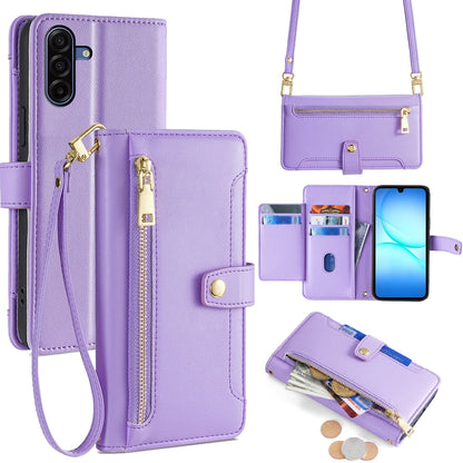 Zipper Wallet Phone Case for Samsung Galaxy A17 A07 A56 A36 A26 A16 Galaxy S25 Ultra Samsung S25 FE Plus S25Edge Phone Bag Strap