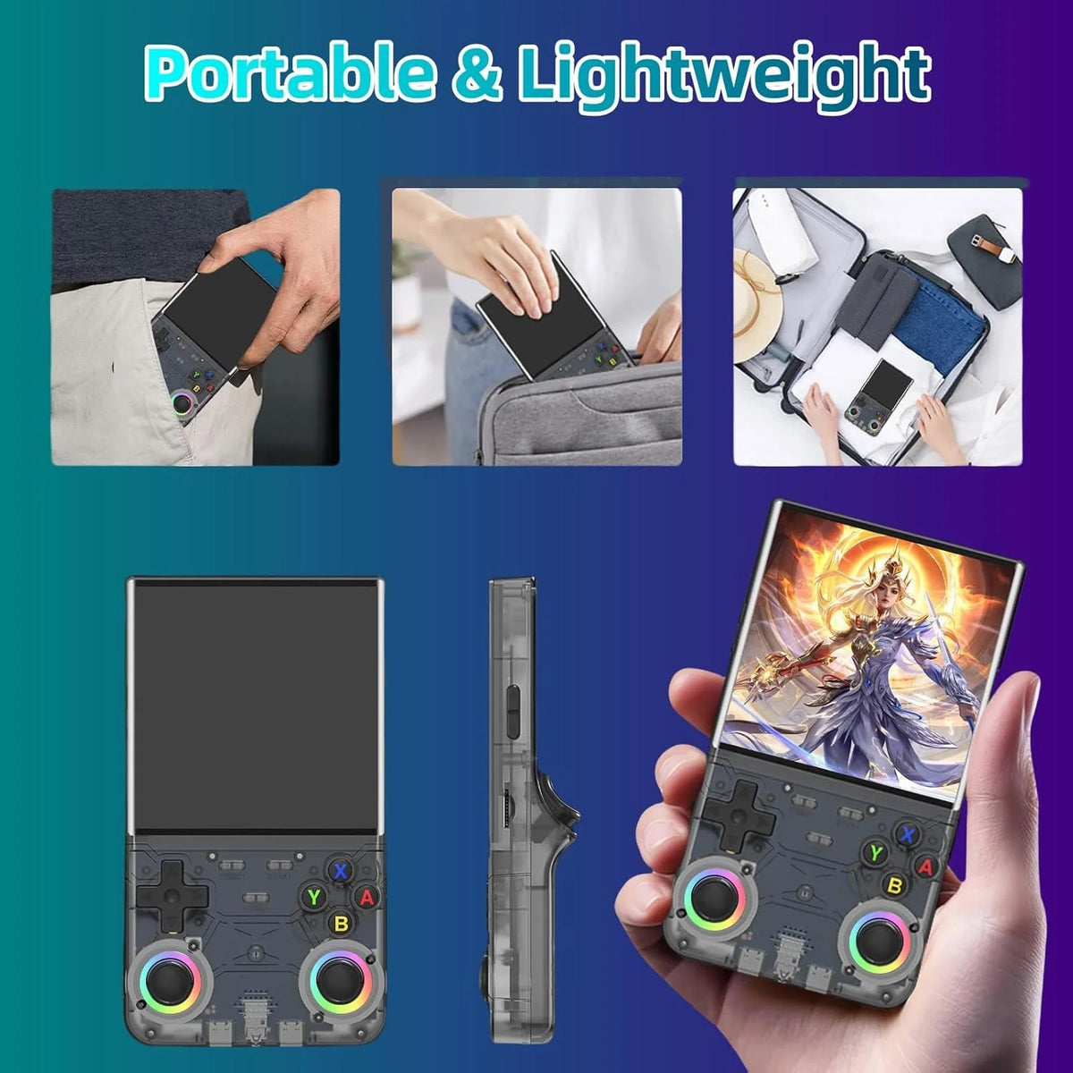 R36 Ultra Handheld WIFI Game Player 4 Inch IPS Screen Open Source Retro Video Player 64G/128G Memory Games