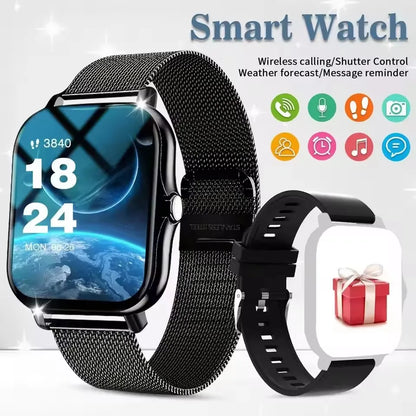 2026 New Smart Watch Bluetooth Call Fitness Tracker Heart Rate Sleep Record Outdoor Sport Watch for Android/IOS Men Women HT30