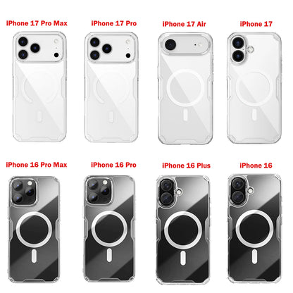 Nillkin For iPhone 18 Pro Max 17 Pro Max 16 Pro Max 16 Plus Nature Pro Magnetic Transparent TPU Phone Case