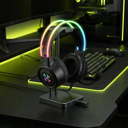ONIKUMA GT889 Wireless Gaming Headset Tri Mode Bluetooth 5.4 RGB Low Latency 60H Battery HD Headphones With Microphone For PC