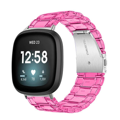 Newest Transparent Resin Strap for Fitbit  Versa 3 4 Lite Sense for Fitbit Versa2 Smartwatch Bracelet Watchband Accessories