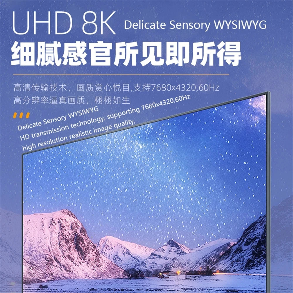 8K HDMI-compatible 2.1 Cable Connector Adapter 270 90 Degree Angle 2 Pieces Male To Female Converters Cable Adaptor Extender 3D