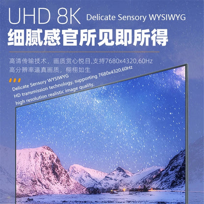8K HDMI-compatible 2.1 Cable Connector Adapter 270 90 Degree Angle 2 Pieces Male To Female Converters Cable Adaptor Extender 3D