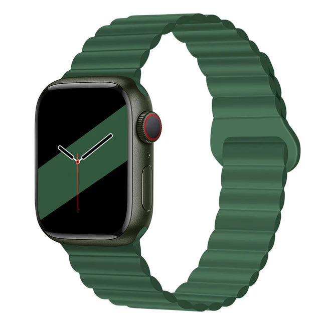 Magnetic Strap For Apple Watch Band 46mm 45mm 49mm 40mm 42mm 41mm Silicone Sport Bracelet iWatch Series Ultra 10 9 6 7 8 SE 44mm
