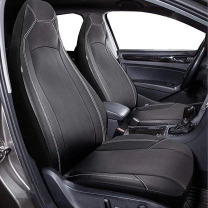 AUTO PLUS Universal High Back Bucket Leather Car Seat Covers Premium Waterproof Leather Full Set  Airbag Compatible