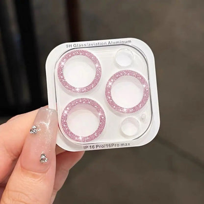 2Pcs Bling Glitter Camera Lens Protector For iPhone 16 13 12 15 14 11 17 Pro Max Plus Lens Protector Cover for iPhone 13 12 Mini