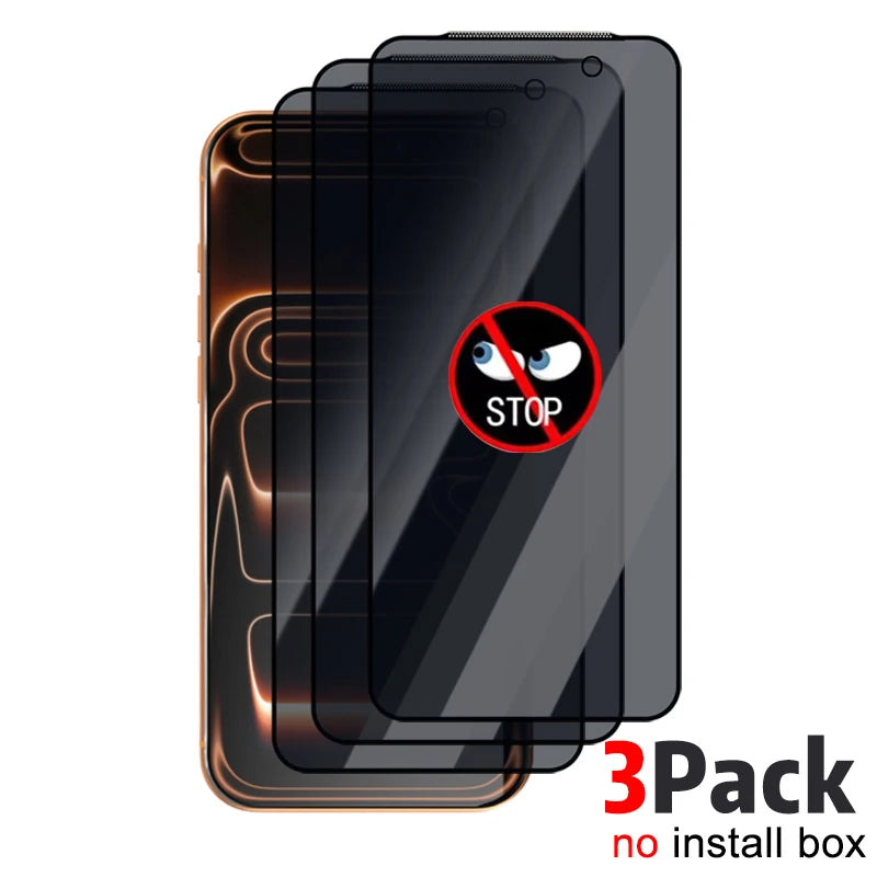 Easy Install Tempered Glass Privacy Screen Protectors for IPhone 18 Pro Max/18Pro/iPhone 17Pro Anti-spy Auto Alignment Kit Film