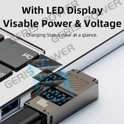 100W USB Type C Fast Charging Adapter Plug Connector Universal USB C to DC Laptop Charger Converter for Lenovo Dell Asus Hp Acer