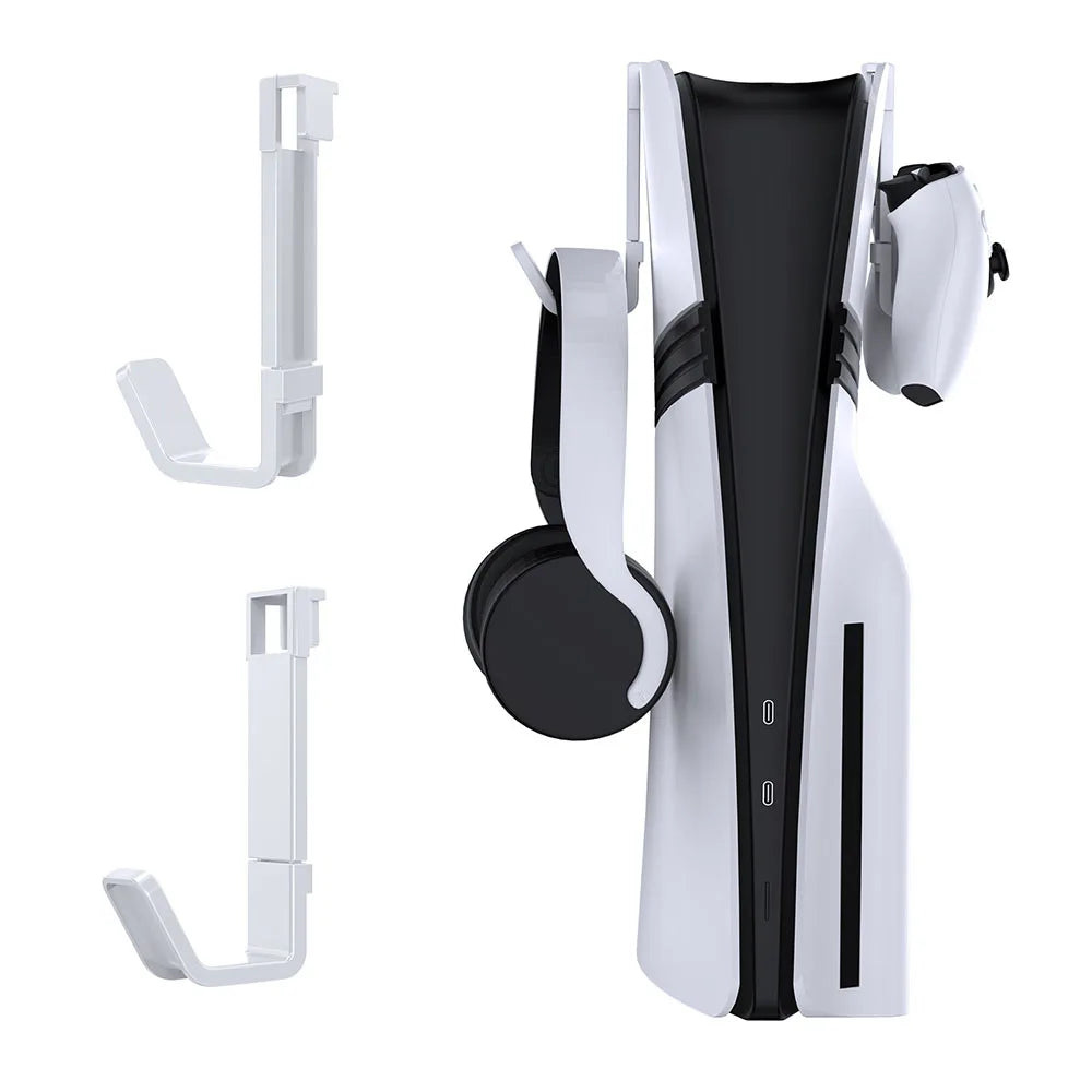 2 Pack Game Controller Holder for PS5/PS5 Slim/PS5 Pro Headset Display Hook PS VR2 Gamepad Rack for Playstation 5 Hanger Stand