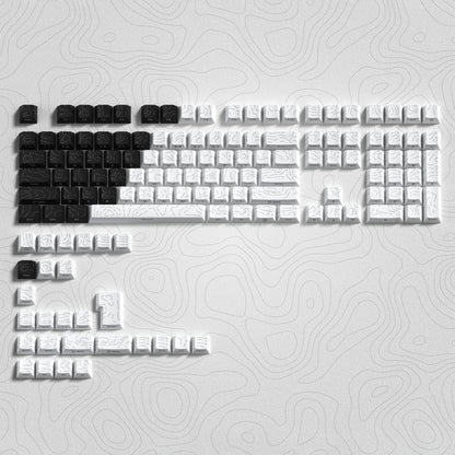 140 Keys White Grey PBT Keycap RGB Shine Through Double Shot Keycaps Cherry Profile for MX Switches  Mechanical Gaming Keyboard