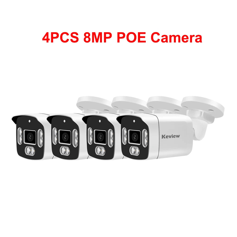 4K Poe Camera Video Surveillance IP Onvif Audio 48V POE 4MP 8MP Night Vision Bullet WaterProof security camera for NVR