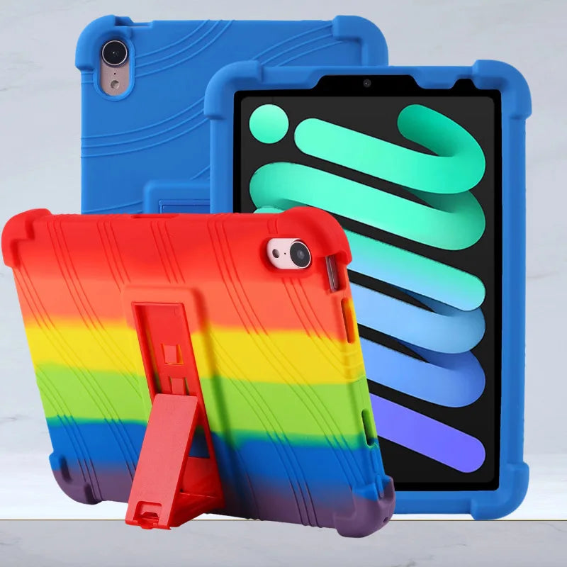 For iPad 11th 10th Pro 11 13 Air 4 5 10.9 7th 8th 9th 10.2 Air 3 10.5 5th 6th Mini 4 5 6 7 Kids Case Soft Silicon Tablet Cover