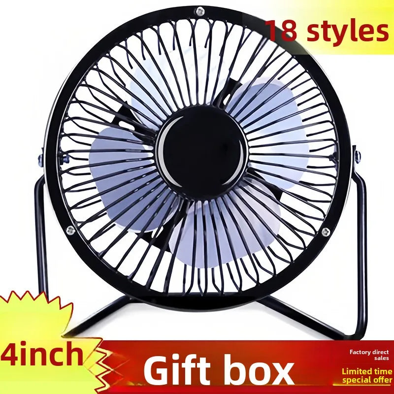 5 6 8 Inch USB Powered Mini Desktop Fan Strong Wind Quiet Portable Table Cooling Fan For Office Bedroom Dorm Student Home Use