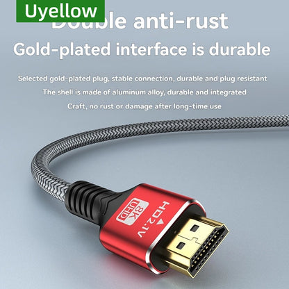 Uyellow 48Gbps HDMI-compatible Cable 8K 60Hz 50cm 1m 2m 3m 5m HDMI-compatible 2.1 Cable 4K 120Hz HDR 3D Effect Video for HDTV PC