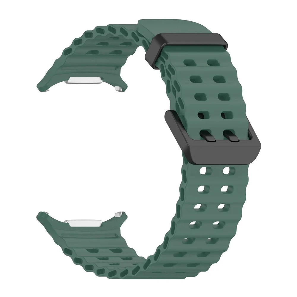 Soft Silicone Strap for Samsung Galaxy Watch 8 Ultra 2025 47mm Original Bracelet for Galaxy Watch Ultra 2-1 47mm Ocean Watchband