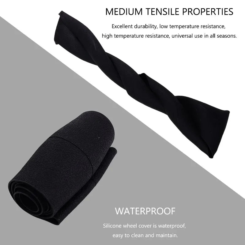 Car Steering Wheel Cover Universal for Round & D-Shaped 32cm Wheels Comfort Grip All Seasons Silicone Non-Slip Sweat-Absorbent