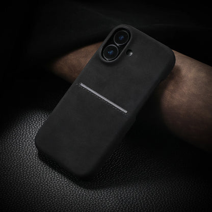 Luxury Card Slot Sheepskin Leather Case For iPhone 17 Air 16 15 14 13 12 Pro Max Plus Business Wallet Pocket Shockproof Cover