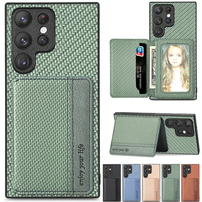 For Samsung S26 Ultra 5G Leather Wallet Back Case For Samsung Galaxy S26 S25 S24 S22 S21 Ultra Case S24 FE S25 S23 Plus Cover