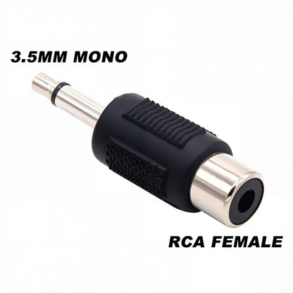 5Pcs 6.5/6.35mm Mono Stereo Audio Adapter TS Interconnect 1/8" 1/4" Male Plug to RCA Female Jack Connector Converter Speaker