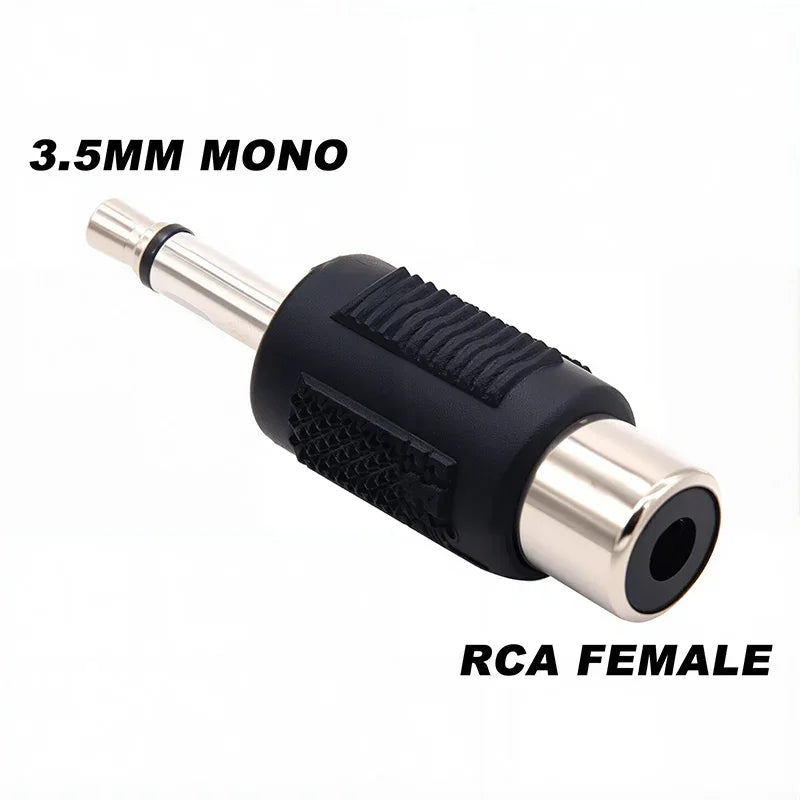 5Pcs 6.5/6.35mm Mono Stereo Audio Adapter TS Interconnect 1/8" 1/4" Male Plug to RCA Female Jack Connector Converter Speaker