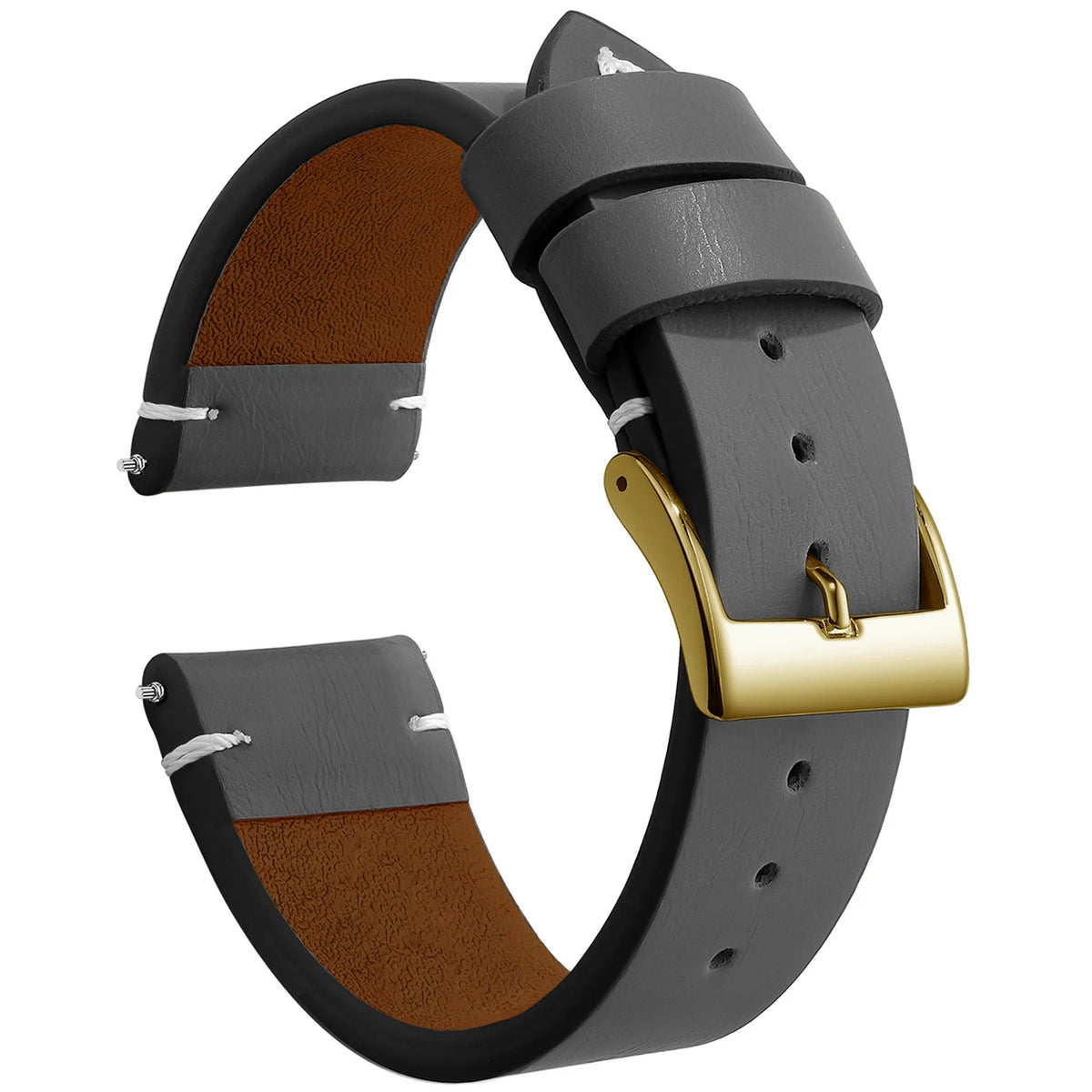 Leather Watch Band Strap Sport Vintage Leather Men Women Watchband Stainless Steel Buckle Watch Accessories 18mm 20mm 22mm