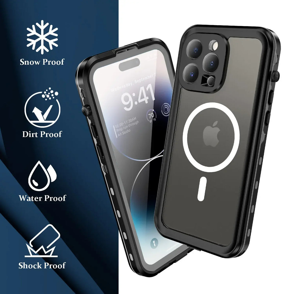 IP68 Underwater Waterproof Protective Case For iPhone 17 Air 16e 16 15 14 Plus 13 Pro Max Shock Water Proof Cover Magnteic Cover