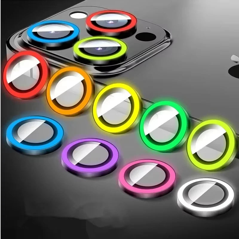 Luminous Ceramic Camera Protector Film For iPhone 18 17 16 13 12 11 14 15 Pro Max Plus Mini Lens Ring Tempered Glass Glowing Cap