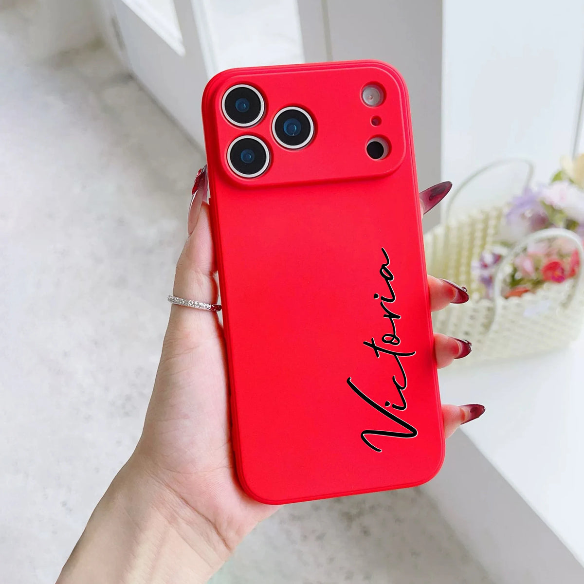 Personalized Custom Letters Name Colorful Soft Liquid Silica Gel Phone Case For iPhone 11 12 13 14 15 16 17 18 Pro Max 17Air