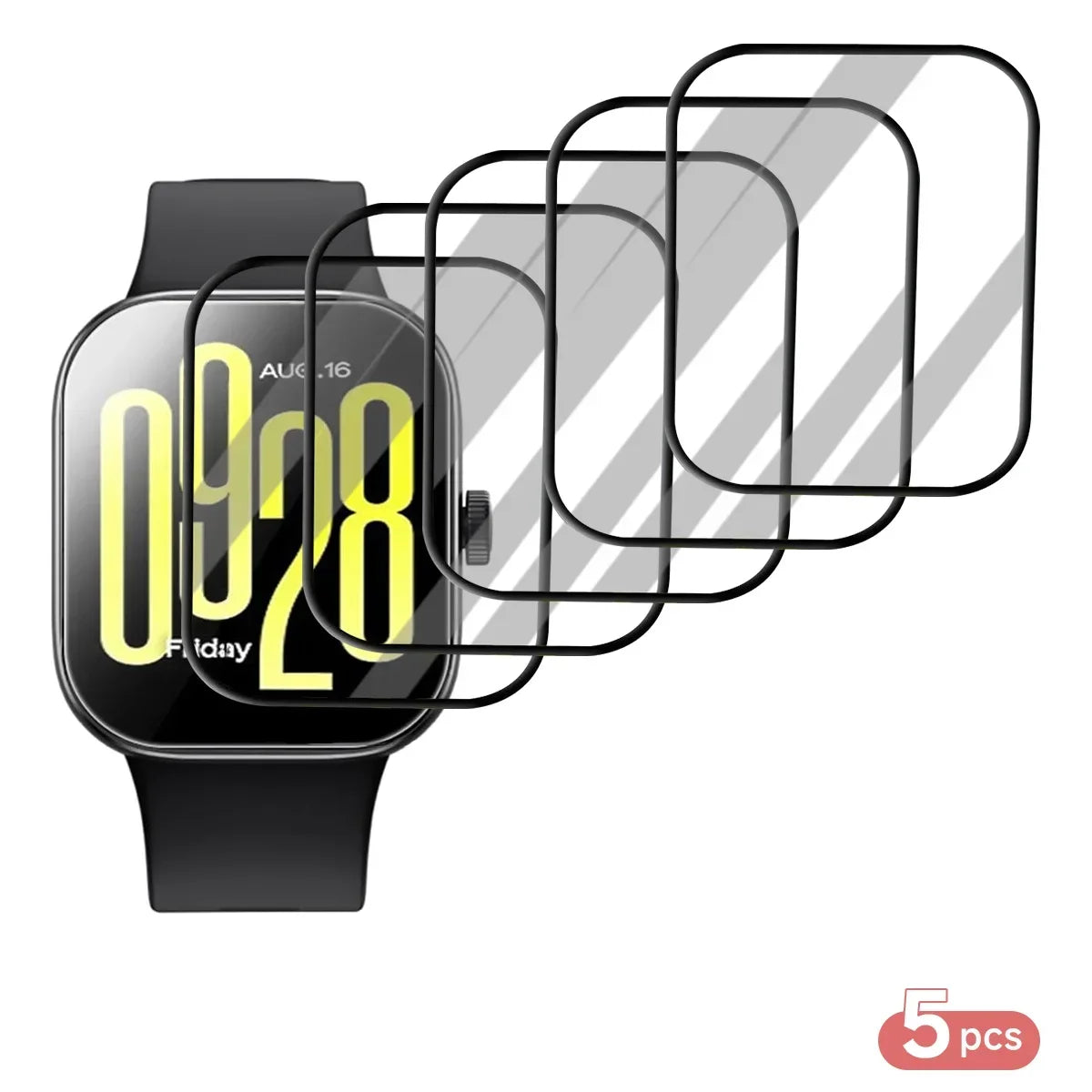 Screen Protector for Xiaomi Redmi Watch 5 Curved Screen Protector Redmi Watch 5 Ultra-HD Full Coverage Protective Accessories