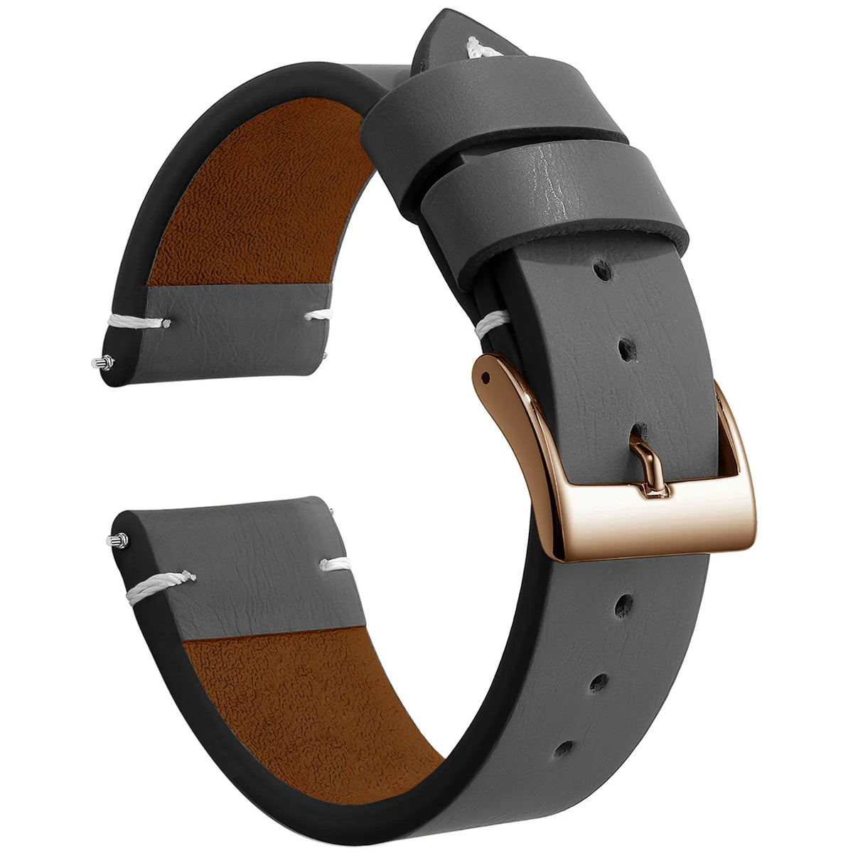 Leather Watch Band Strap Sport Vintage Leather Men Women Watchband Stainless Steel Buckle Watch Accessories 18mm 20mm 22mm