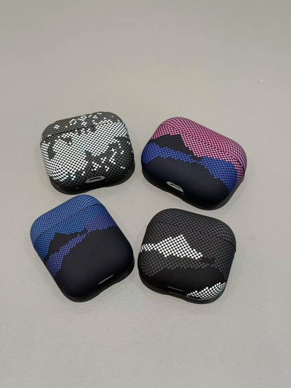 Carbon Fibre Pattern Earphone Case Cover for AirPods 1 2 3 4 Pro 2 Pro 3 Wireless Bluetooth Headset Protective Cover