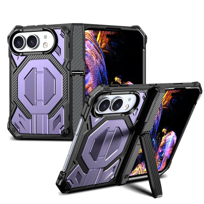 Case For iphone Duo，Magnetic Magsafe Anti Drop Kickstand Central Axis Slim Fit Protection Cover phone accessories