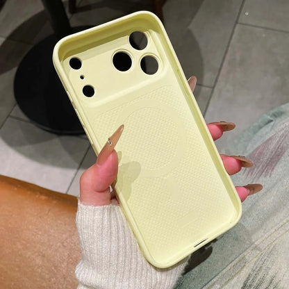 Q1 Color Blocking Color Liquid Silicone for MagSafe Case for Iphone 18 17 16 15 14 Pro Max Water Ripple Wireless Charging Cover