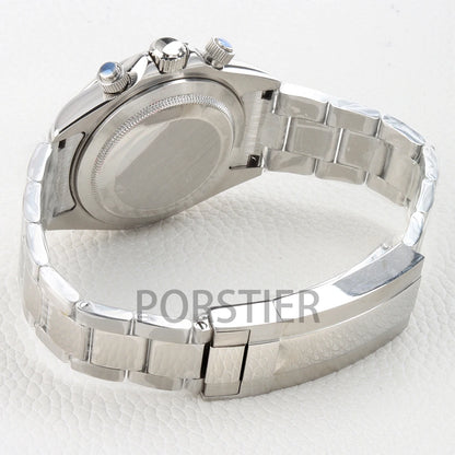 40mm VK63 Watch Case 100m Waterproof for Daytona VK63 VK64 Movement 316L Stainless Steel Presidential/Jubilee/Oyster Bracelet