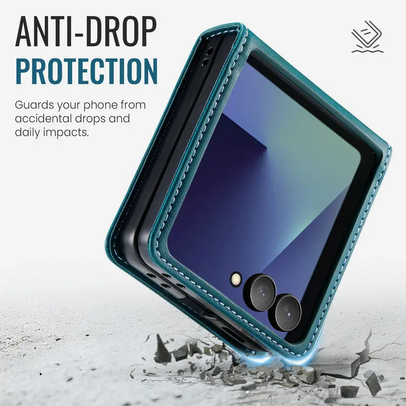 For Samsung Galaxy Z Flip 8 5G 2026 Luxury Case Classic Book Funda Samsung Z Flip 7 Case Phone Galaxy ZFlip 8 Flip7 Leather Etui