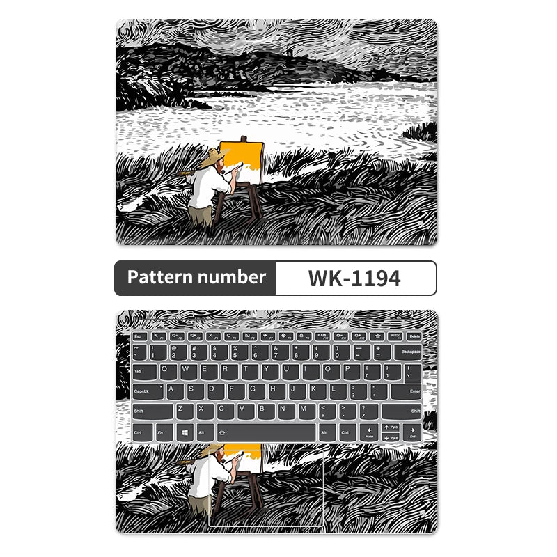 Universal Laptop Stickers Skins Vinly Protective Sticker 13/14/15/17inch 2pc Skin for Macbook/Lenovo/HP/Asus/Dell/Acer Decal