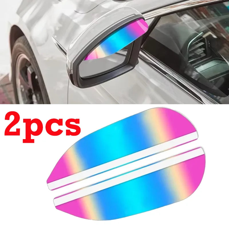 2Pcs Colorful Car Rearview Mirror Rain Eyebrow Best-selling Cars Rear View Mirrors Rainproof Snow Shield Cover Auto Accessories