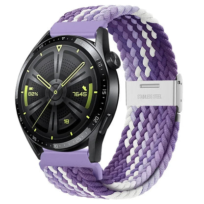 20 22mm Strap for Samsung Galaxy Watch 7 6 5 4 Band 40/44mm 5Pro Active 2 Gear S3 Braided Elastic Bracelet for Huawei GT2/3 4Pro