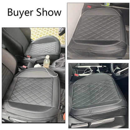 1PCS Nappa Leather Car Seat Cover Waterproof Wrap Around Bottom Seat Cushion Durable Car Seat Protector Universal Auto Seat Pad