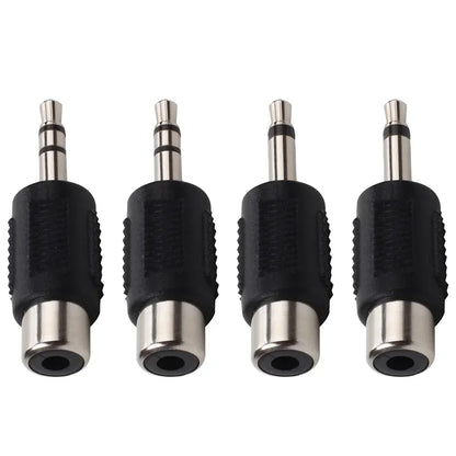 5Pcs 6.5/6.35mm Mono Stereo Audio Adapter TS Interconnect 1/8" 1/4" Male Plug to RCA Female Jack Connector Converter Speaker