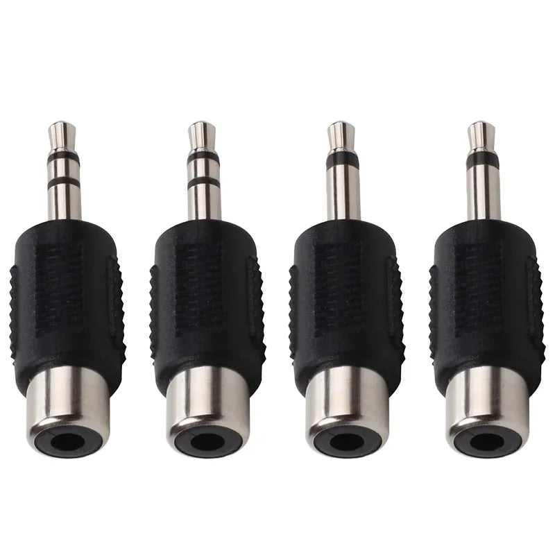5Pcs 6.5/6.35mm Mono Stereo Audio Adapter TS Interconnect 1/8" 1/4" Male Plug to RCA Female Jack Connector Converter Speaker