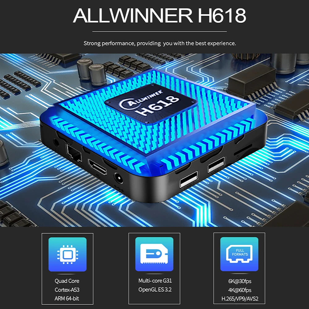 Android 16 T95Max Smart Home Theater TV Box Allwinner H618 Dual Wifi 8G RAM 256G ROM BT5.4 Netflix Google 4K 8K HD Set Top Box