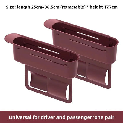 Car Seat Crevice Gaps Storage Box Seat Organizer Gap Slit Filler Holder For Wallet Phone Cigarette Slit Pocket Car Storag Box